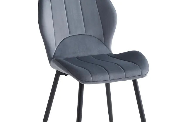 T-1530-c-1536-7PC-Dining-Set-with-Marble-Table-Dark-Grey-Chair