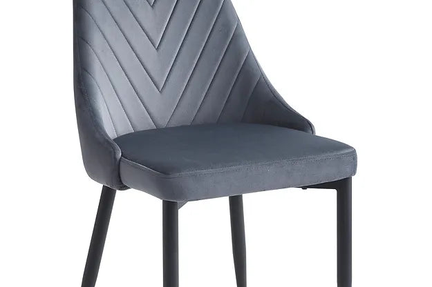 T-1530-c-1532-7PC-Dining-Set-with-Marble-Table-Dark-Grey-Chair