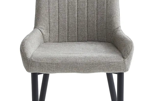 T-1510-C-1512-7PC-Dining-Set-with-Wood-Table-Grey-Fabric-Chair