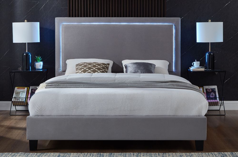 T-2365-LED-velvet-upholstered-platform-Bed-single-double-queen-king-size