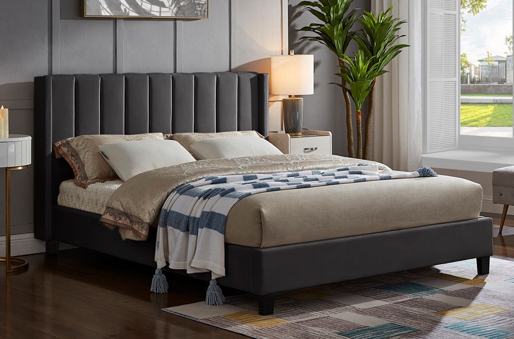 T2190-Velvet-bed-charcoal-bed-wing-tufted-bed-single-double-queen-king-size