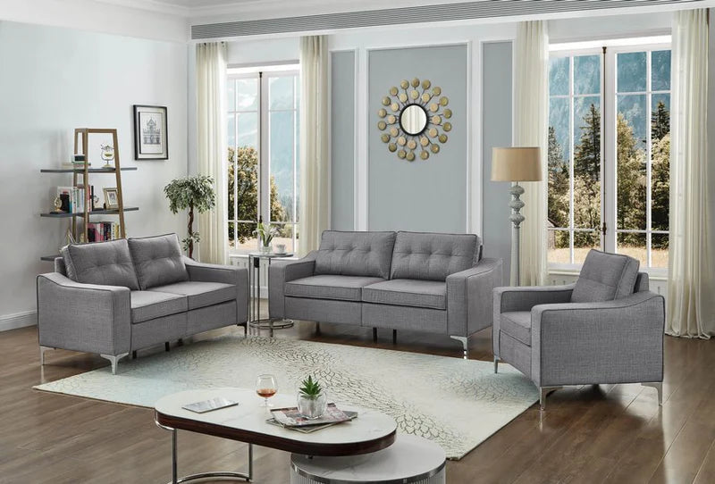 8004GY-grey-Fabric-Sofa-Set-Sofa-loveseat-chair