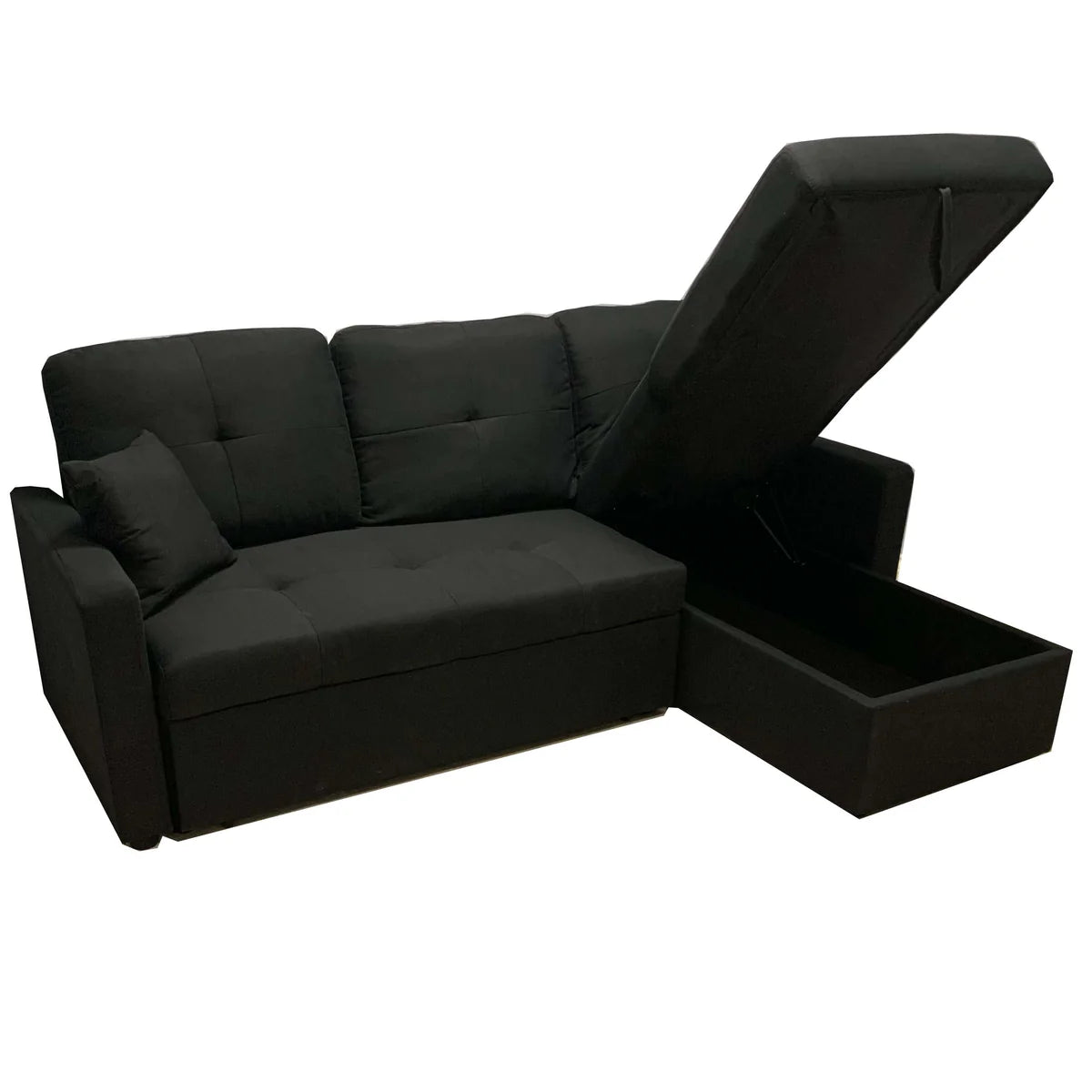 1866BK-Black-Reversible-Fabric-Sectional-Sofa-with-Pull-Out-Bed-Right-Chaise