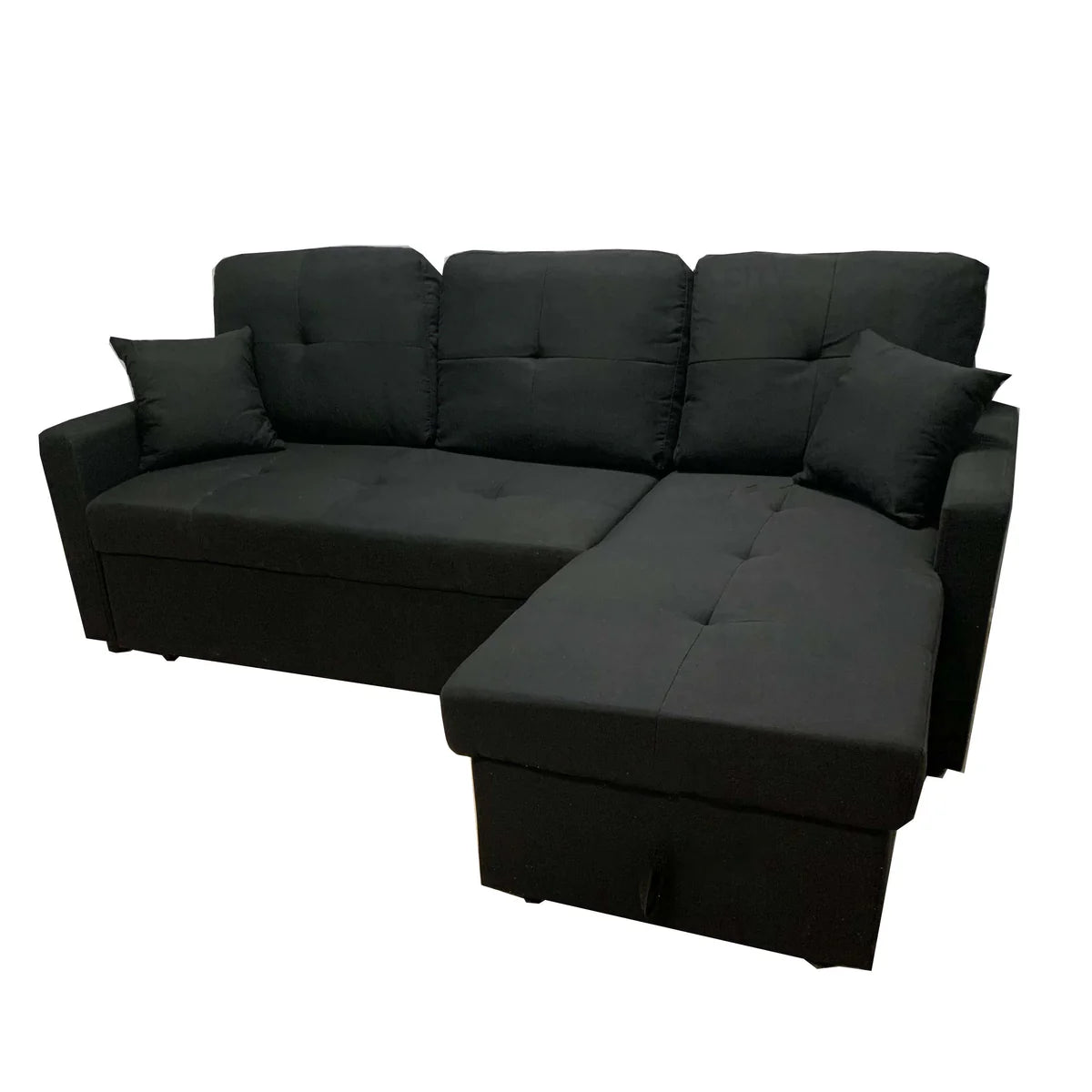 1866BK-Black-Reversible-Fabric-Sectional-Sofa-with-Pull-Out-Bed-Right-Chaise