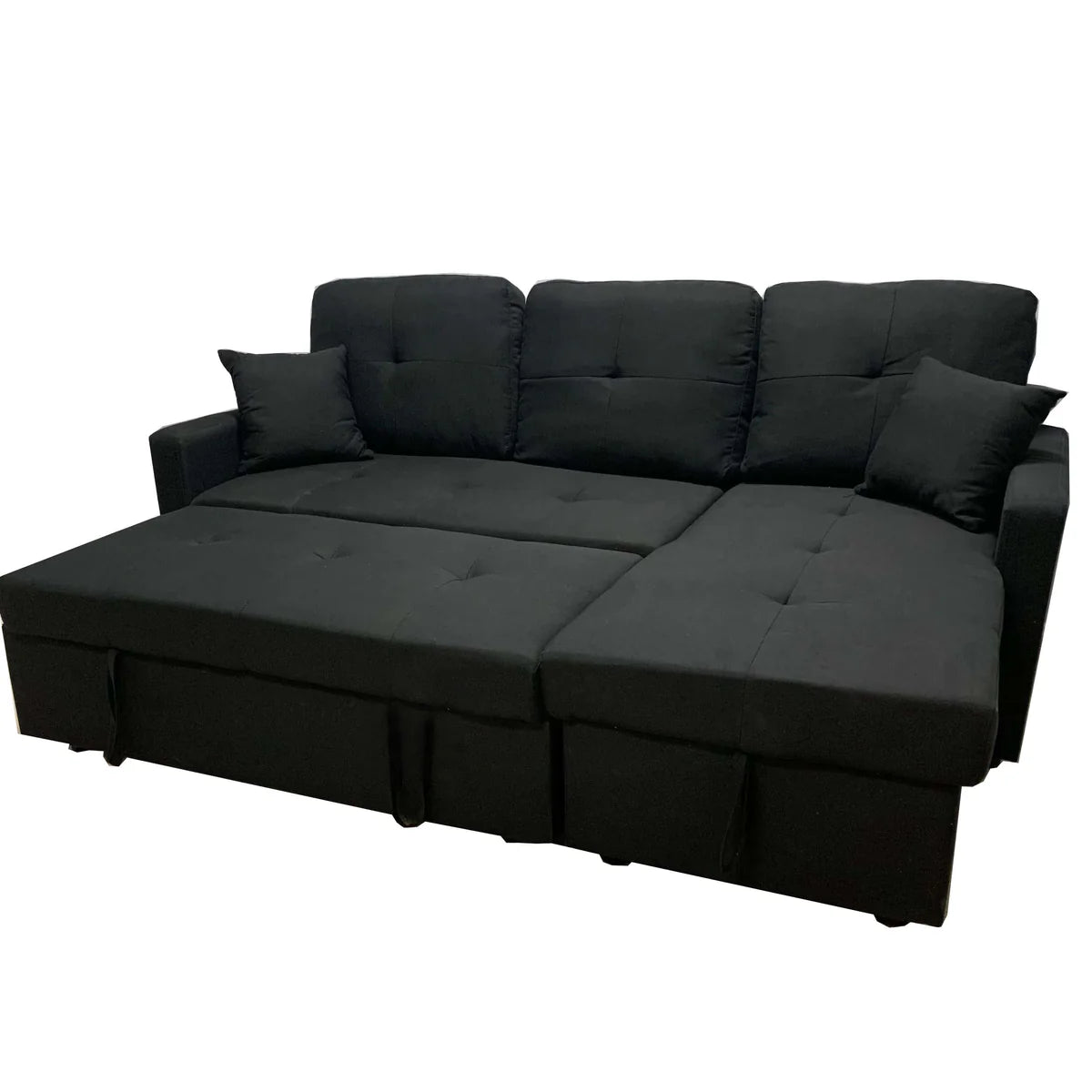 1866BK-Black-Reversible-Fabric-Sectional-Sofa-with-Pull-Out-Bed-Right-Chaise