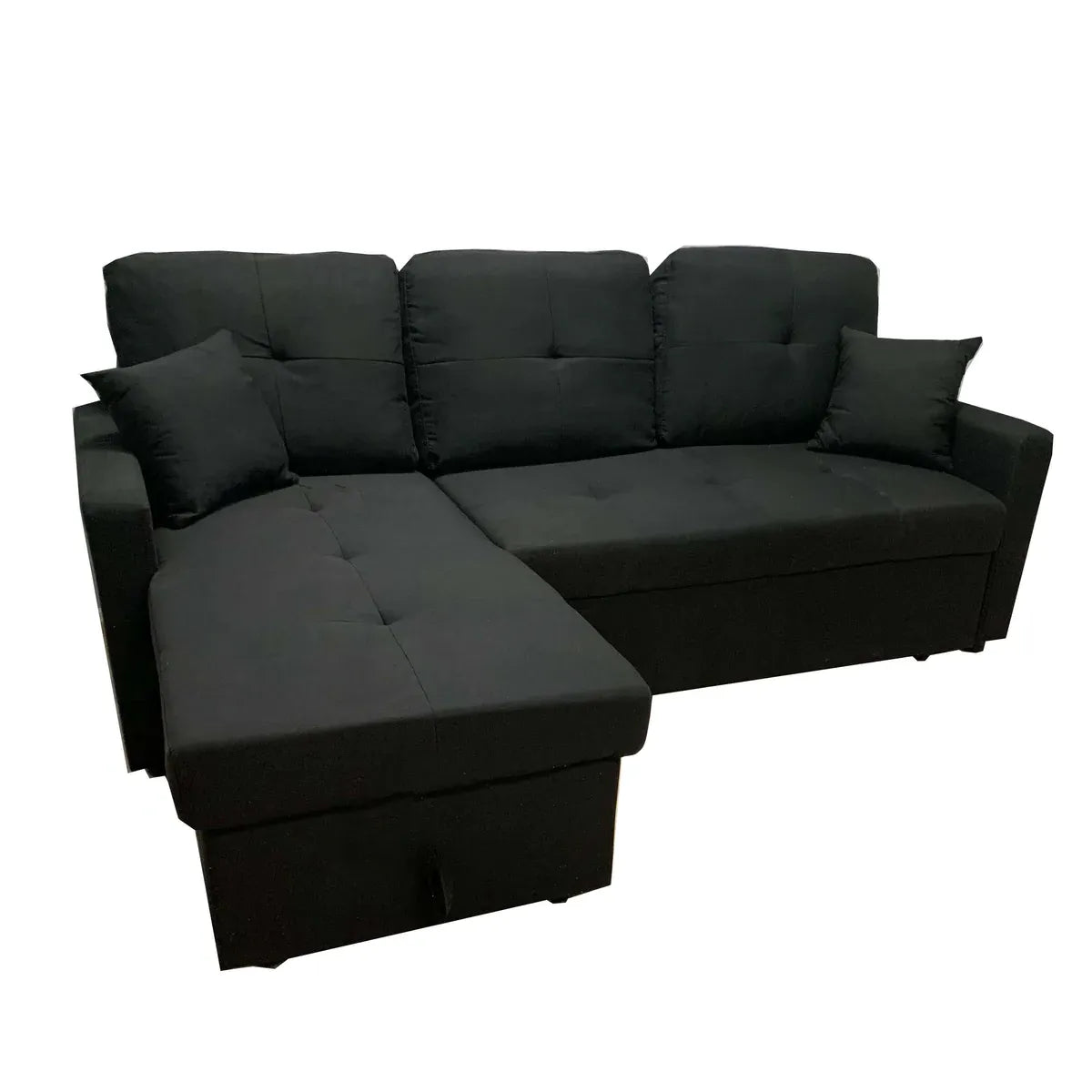 1866BK-Black-Reversible-Fabric-Sectional-Sofa-with-Pull-Out-Bed-Left-Chaise