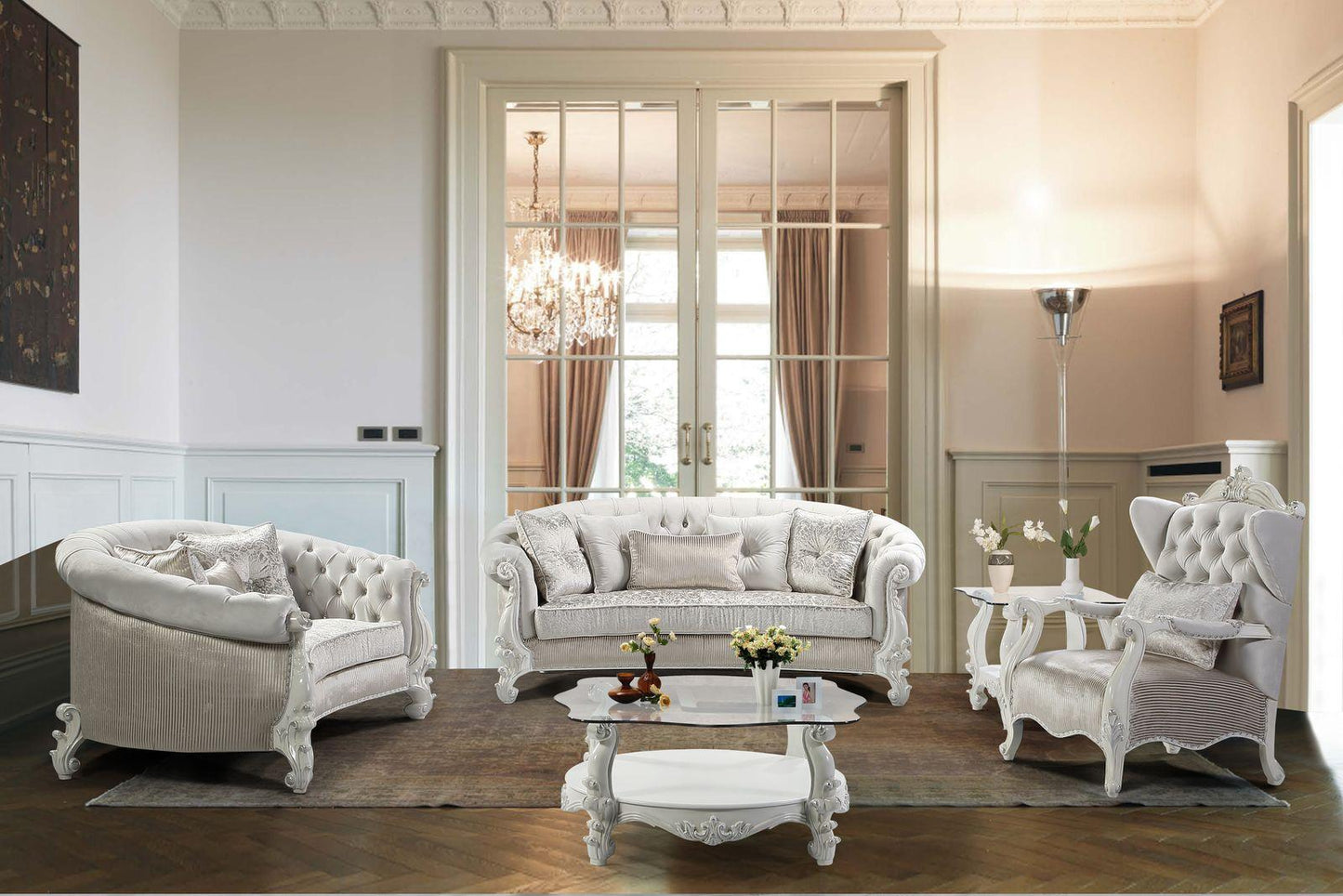 JUL-3035PW-Pearl-White-3PC-Juliana-Fabric-Sofa-set