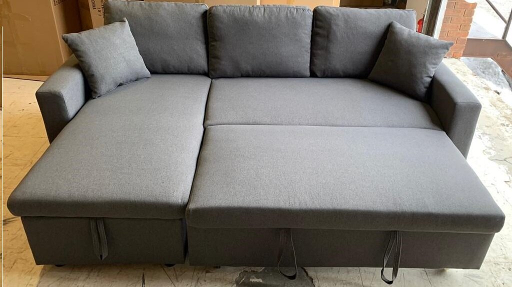 1642GY-grey-Reversible-Fabric-Sectional-Sofa-with-Pull-Out-Bed