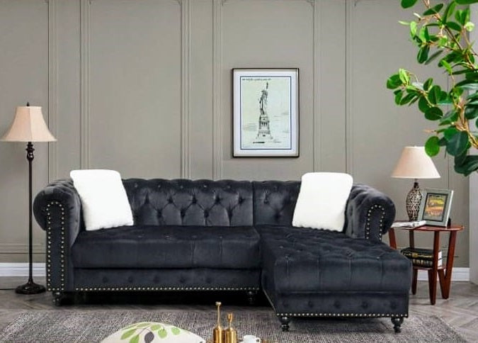 2030BK-Black-Reversible-Velvet-Sectional-Sofa-with-Nailhead-right-corner