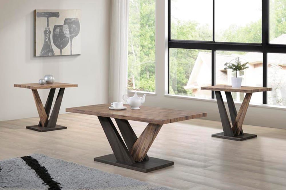 T5066 - 3 PC Wooden Coffee Table Set