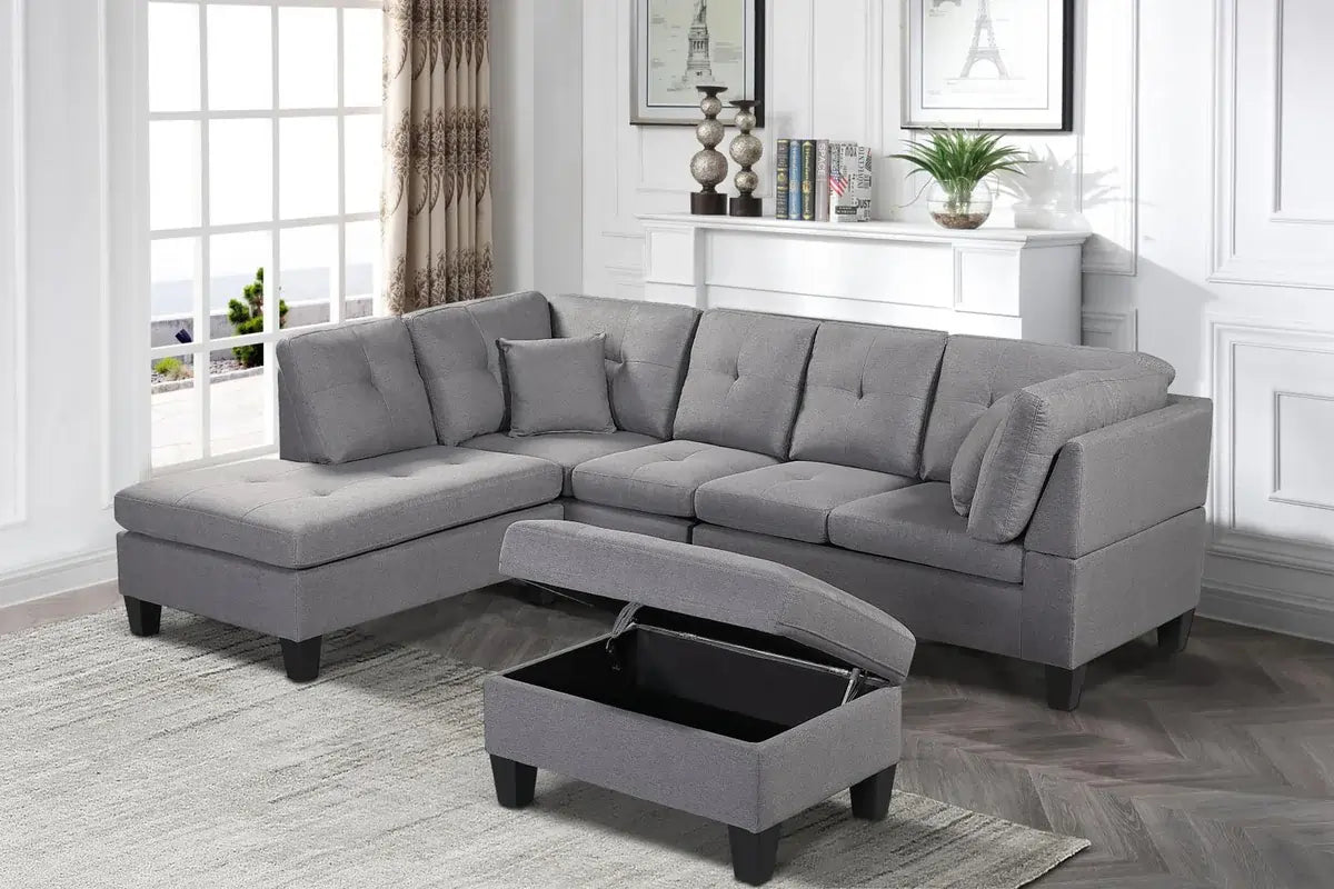 1012GY-Grey-fabric-sectional-sofa-with-storage-ottoman-left-corner-reversible