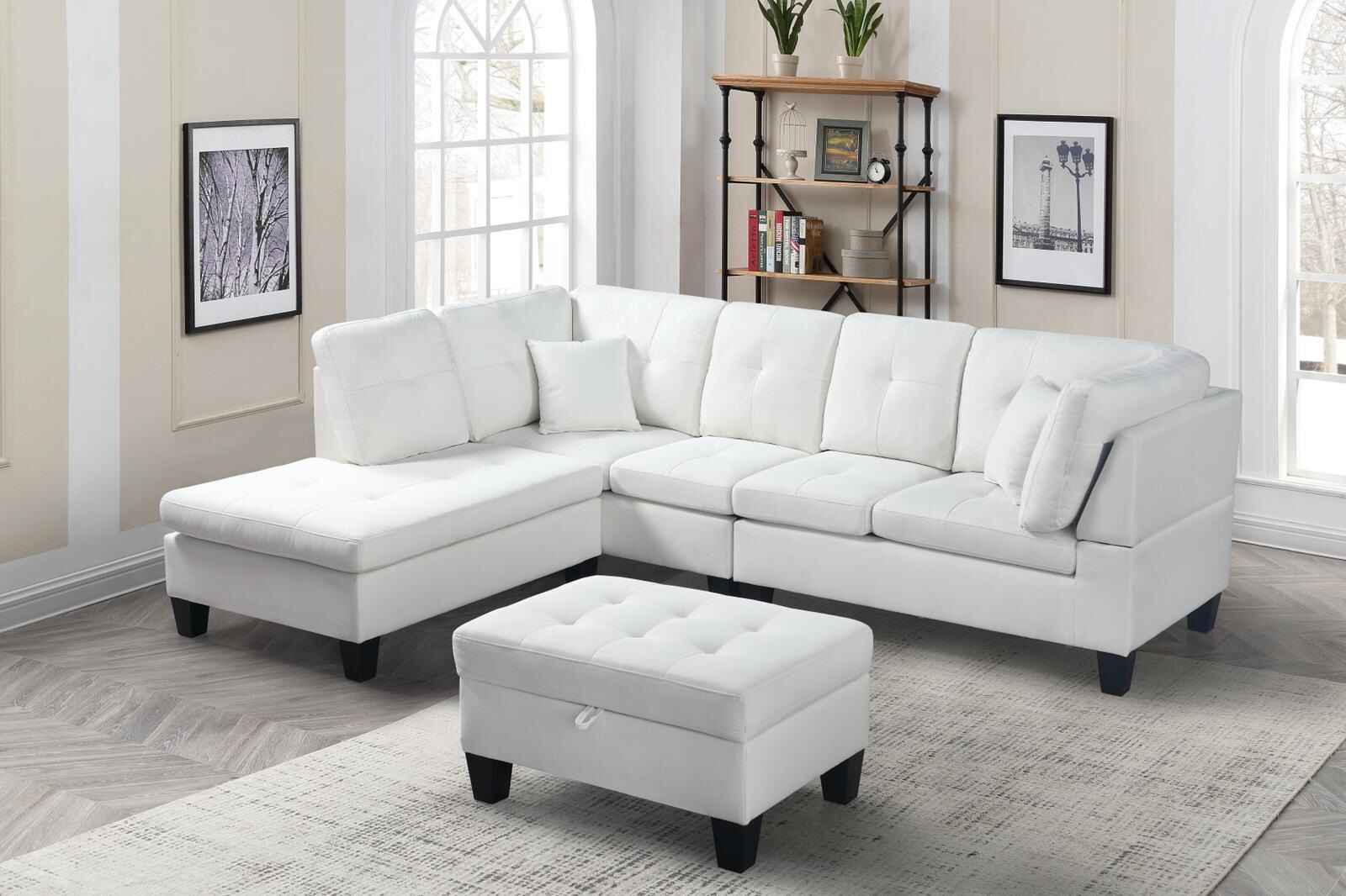 1012W-White-fabric-sectional-sofa-with-storage-ottoman-left-corner-reversible