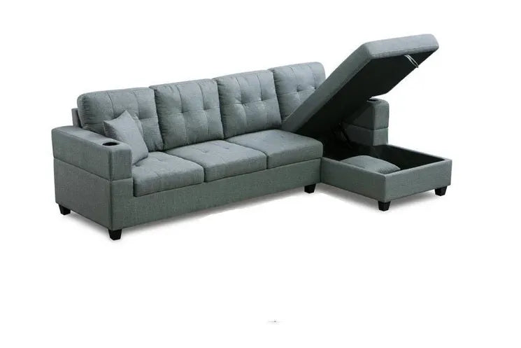 6212GY-Grey-Reversible-Linen-Fabric-Large-Sectional-Sofa-with-Cup-Holder-right-Sectional-Storage