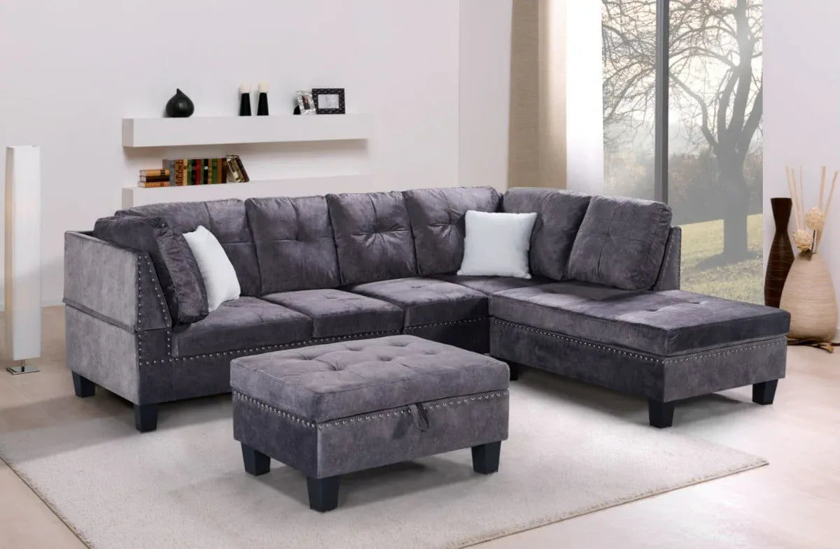 1013GY-grey-Reversible-Velvet-Large-Sectional-Sofa-with-Storage-Ottoman-Right-sectional