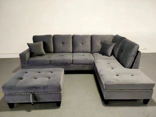 2208RGY-Grey-Reversible-Velvet-Fabric-Large-Sectional-Sofa-with-Storage-Ottoman-right-Sectional