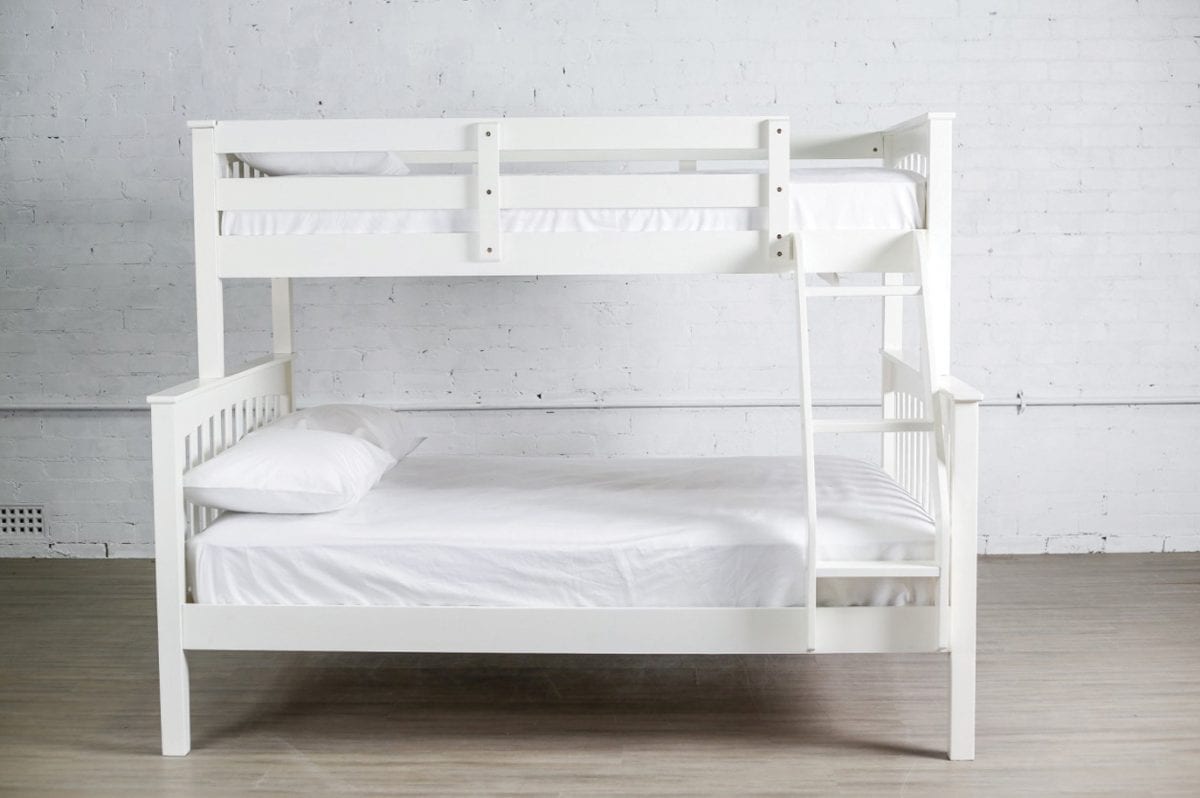 T2501-White-wooden-bunk-bed-twin