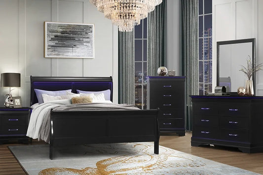 Black-Charlie-bed-wooden-bedroom-furniture-set-night-stand-bed-dresser-bed-side-dressing-table-mirror