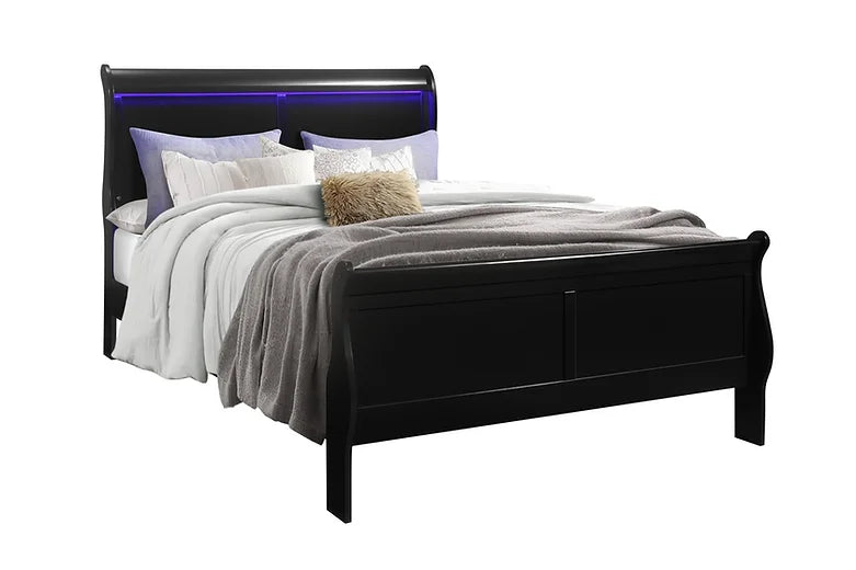 Black-Charlie-bed-wooden-bedroom-furniture-set-night-stand-bed-dresser-bed-side-dressing-table-mirror