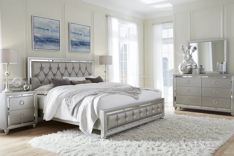 Silver-Luna-Fabric-bedroom-furniture-set-night-stand-bed-dresser-bed-side-dressing-table-mirror