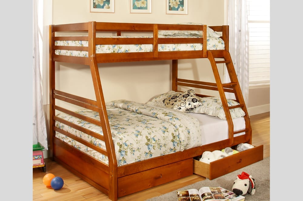 T2700-Honey-wooden-bunk-bed-twin