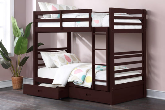 T2710-Espresso-wooden-bunk-bed-twin