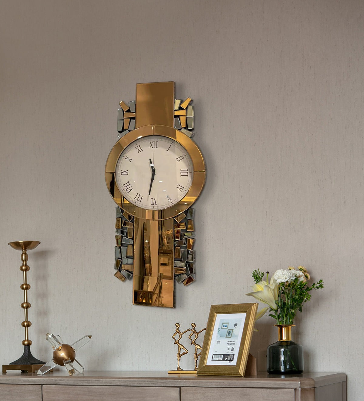 Wall Clock - Gold Frame