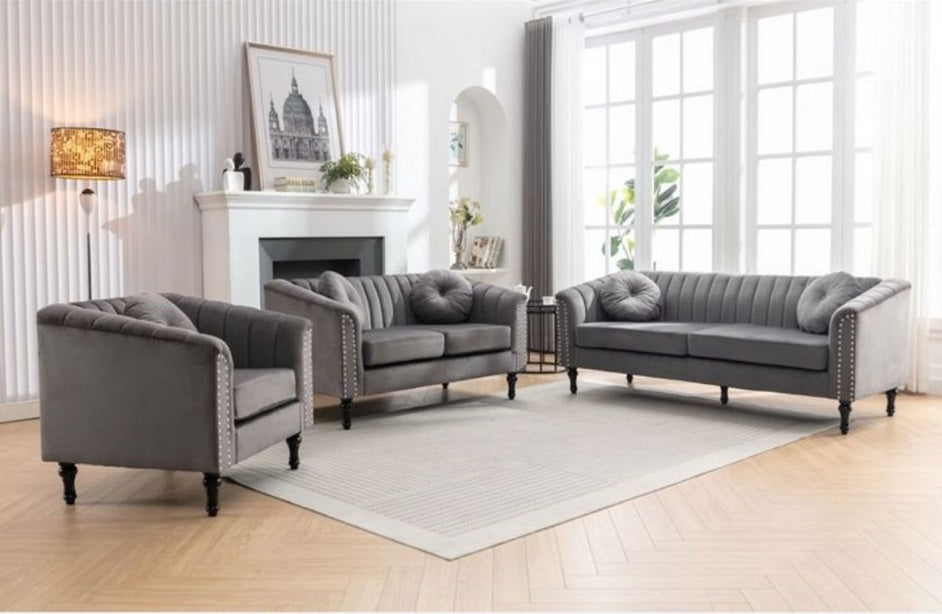 NC-1361DGY-3PCS-Dark-Grey-Tufted-Velvet-Fabric-Sofa-Set-sofa-loveseat-chair