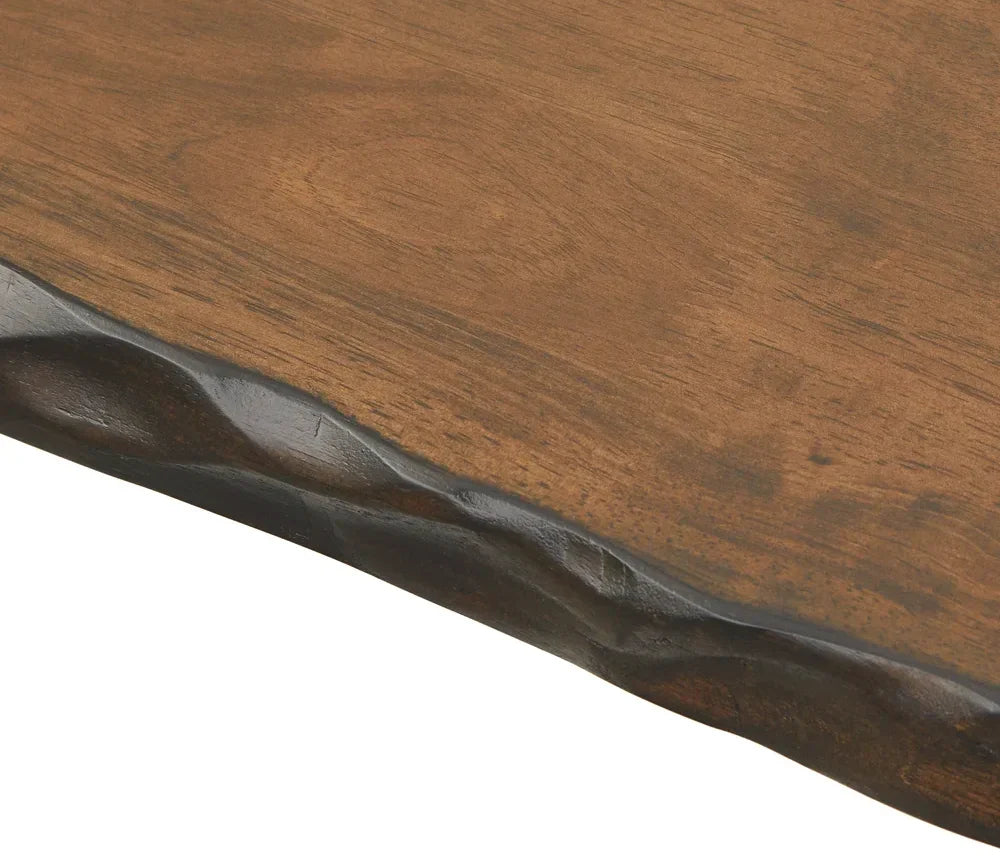T3036 dining table with solid wood distressed walnut finish