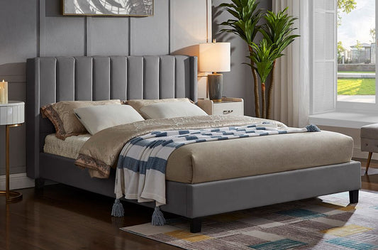 T2190-Velvet-bed-grey-bed-wing-tufted-bed-single-double-queen-king-size