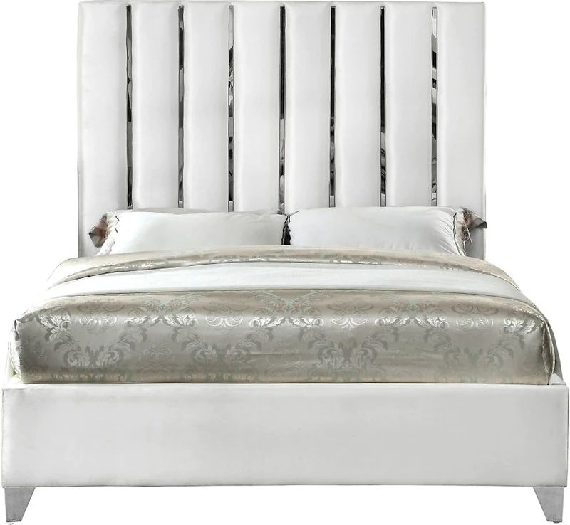 velvet-bed-chrome bed-if5620-5621-5622-bed-frame-single-double-queen-king-size