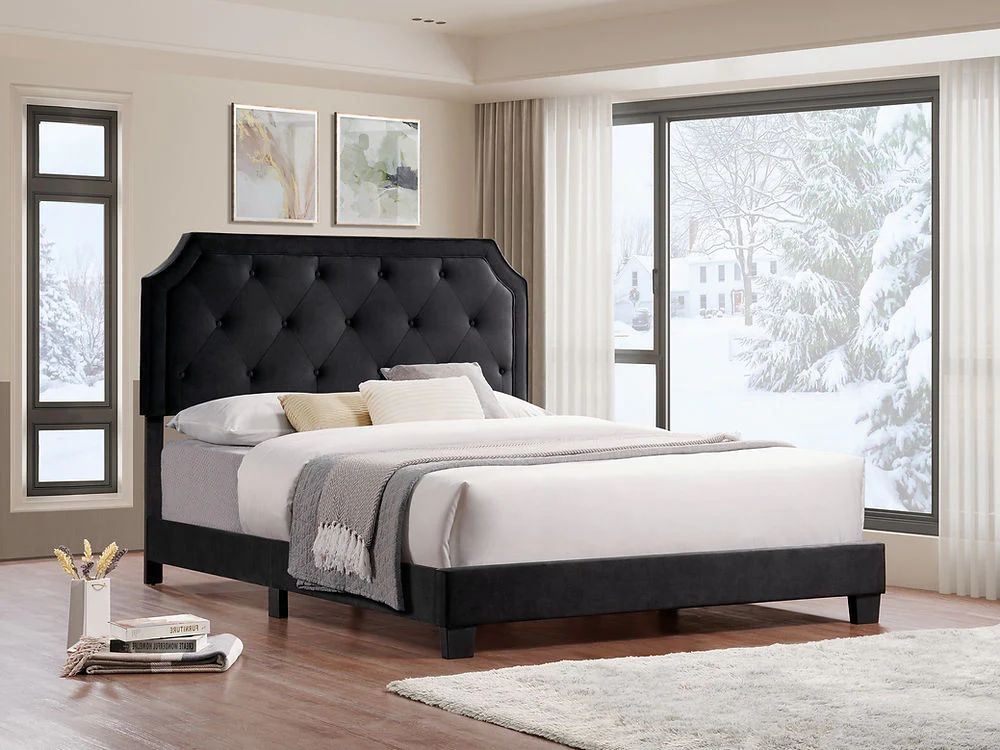 Velvet-diamond-Tufted-bed-single-double-queen-king-size