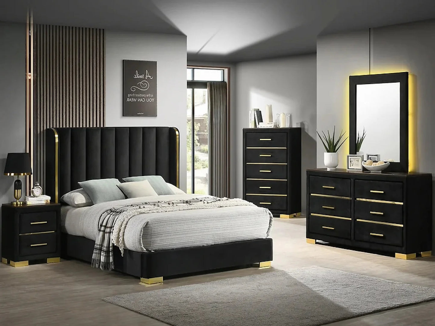 Madison-Velvet-Bedroom-Furniture-Set-Black-Gold-queen-bed-king-bed-chest-dresser-mirror-nightstand