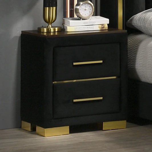 IF-100 2 Drawer Velvet Night Stand