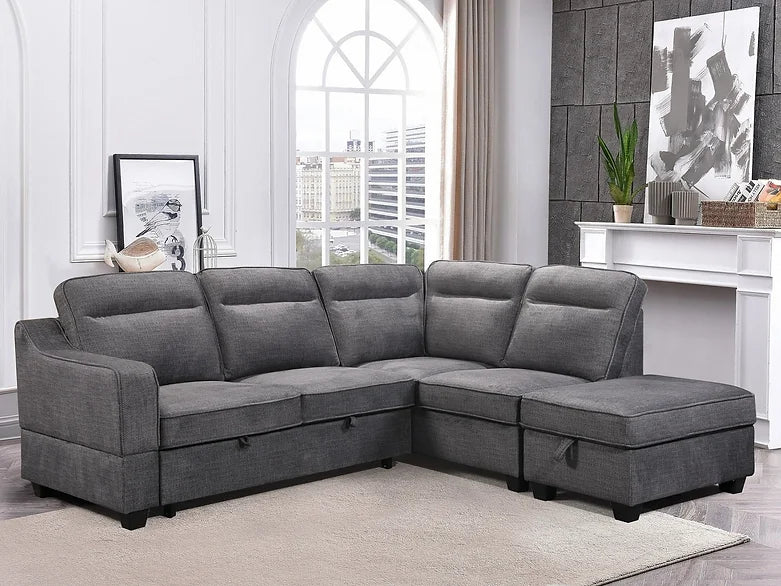 IF9010 RHF Fabric Storage Sofa Bed Sectional