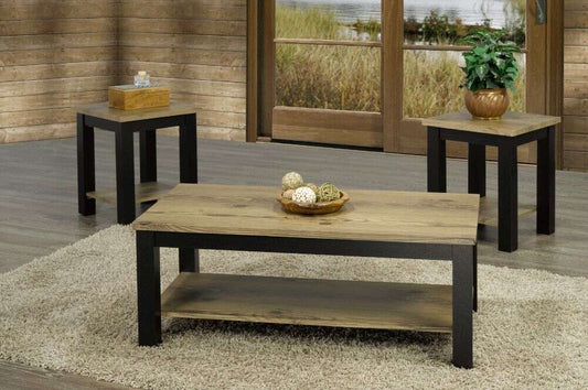 T5065 3 pcs Wooden Coffee Table Set End Table